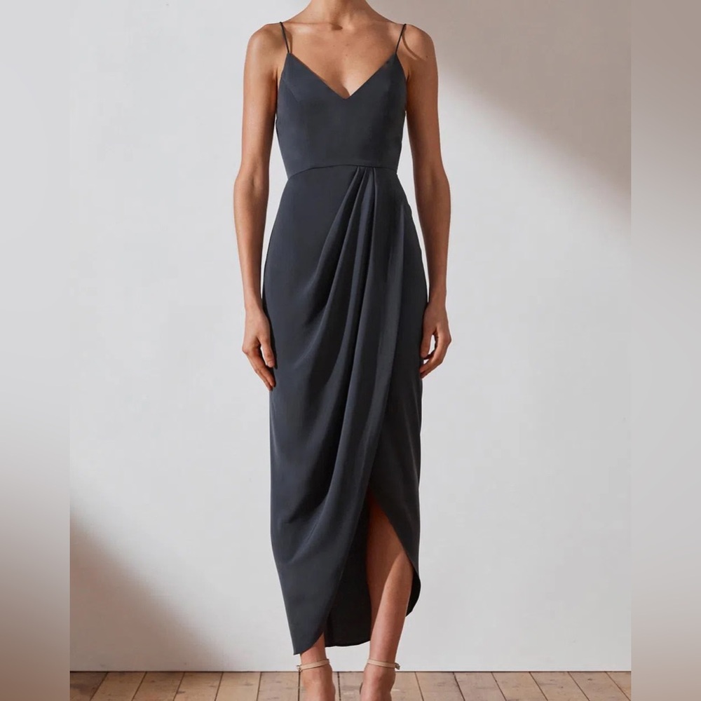 SHONA JOY Core Cocktail Dress Charcoal SIZE 8